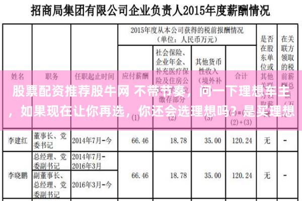 股票配资推荐股牛网 不带节奏，问一下理想车主，如果现在让你再选，你还会选理想吗？是买理想