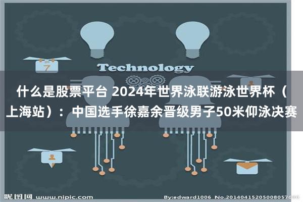 什么是股票平台 2024年世界泳联游泳世界杯（上海站）：中国选手徐嘉余晋级男子50米仰泳决赛